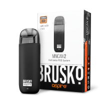 Перезаправляемая Под-Система Бруско Миникан 2 (Brusko Minican 2) 400 mah, Чёрный