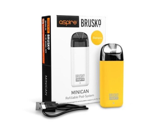 Купить Перезаправляемая Под-система Бруско Миникан (Brusko Minican) 350 mah, Желтый по оптовой цене