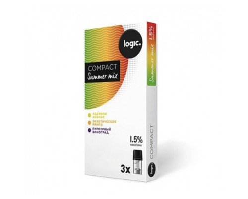 Купить Капсулы logic compact Summer Mix 1.5% (Лоджик Летний Микс) по оптовой цене