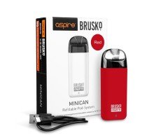 Перезаправляемая Под-система Бруско Миникан (Brusko Minican) 350 mah, Красный